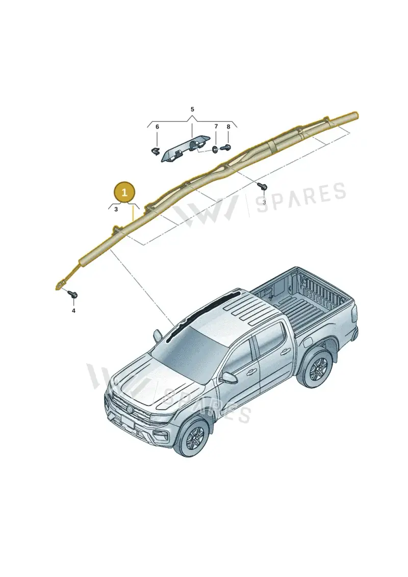 2HJ880741C — Volkswagen Amarok (2022-2025) diagram 2hb880200, position 1
