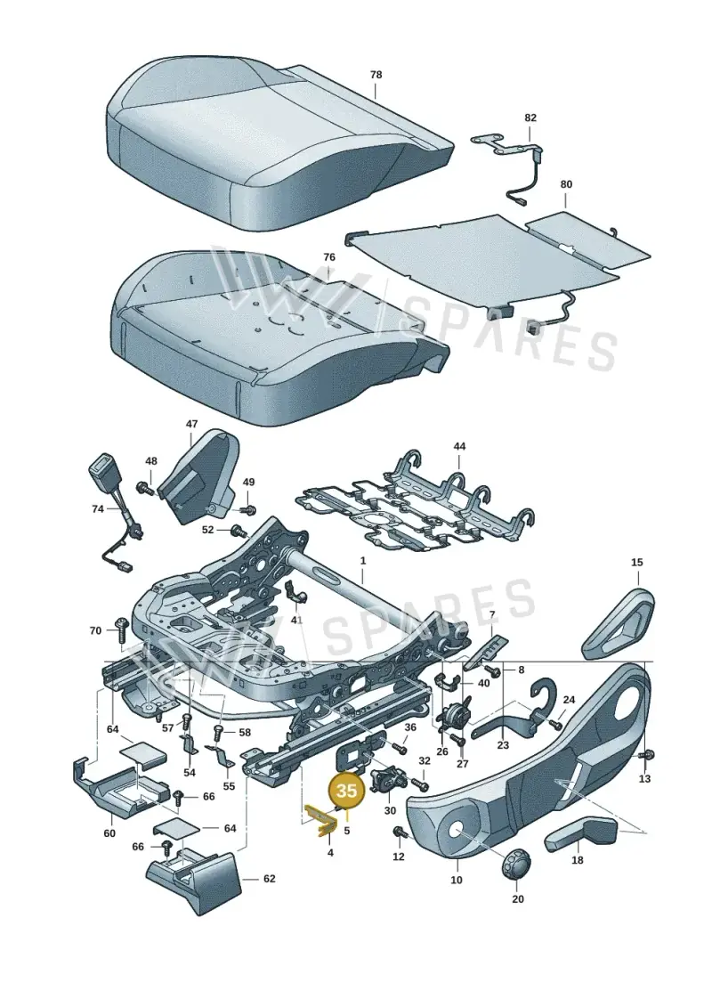 2HJ881645 — Volkswagen Amarok twin cab (2022-) diagram 2hb881000, position 35