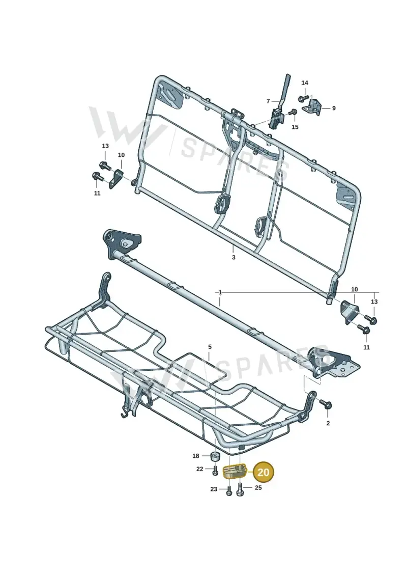 2HJ885331 — Volkswagen Amarok (2022-2025) diagram 2hb885000, position 20