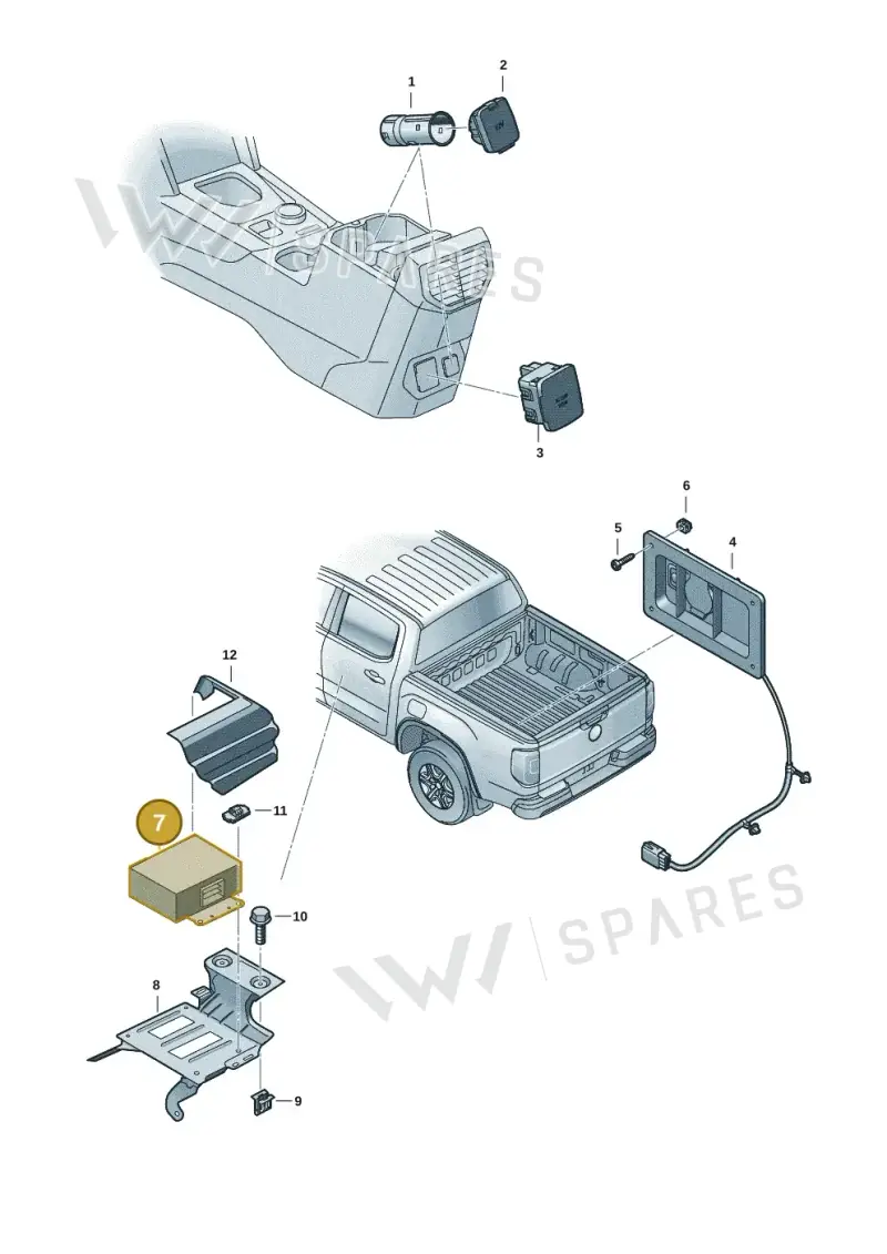 2HJ900554 — Volkswagen Amarok (2022-2025) diagram 2hb919020, position 7