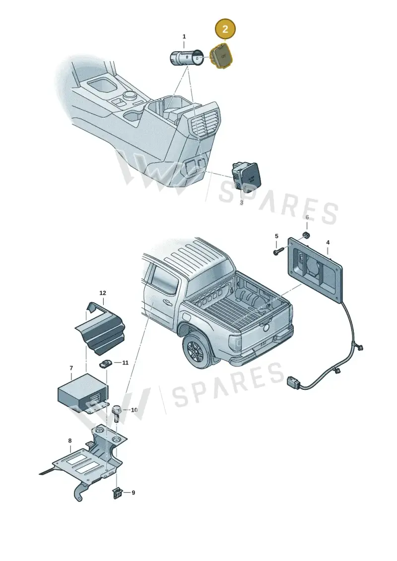 2HJ905497BO25 — Volkswagen Amarok (2022-2025) diagram 2hb919020, position 2