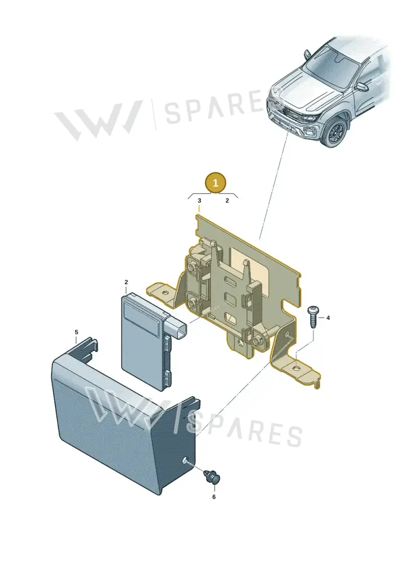 2HJ907541C — Volkswagen Amarok (2022-2025) diagram 2hb907600, position 1
