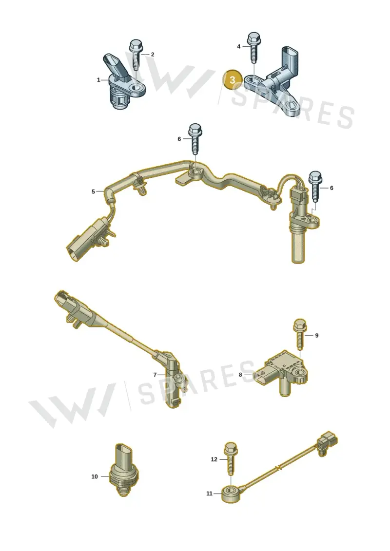 2HJ907612A — Volkswagen Amarok twin cab (2022-) diagram 2hb906030, position 3