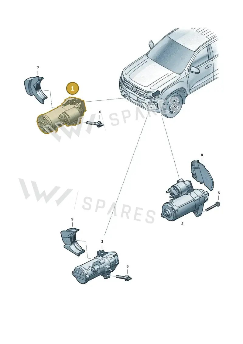 2HJ911020 — Volkswagen Amarok (2022-2025) diagram 2hb911000, position 1