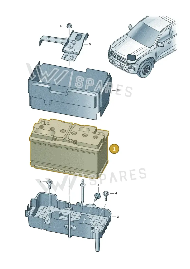 2HJ915100E — Volkswagen Amarok twin cab (2022-) diagram 2hb915000, position 1