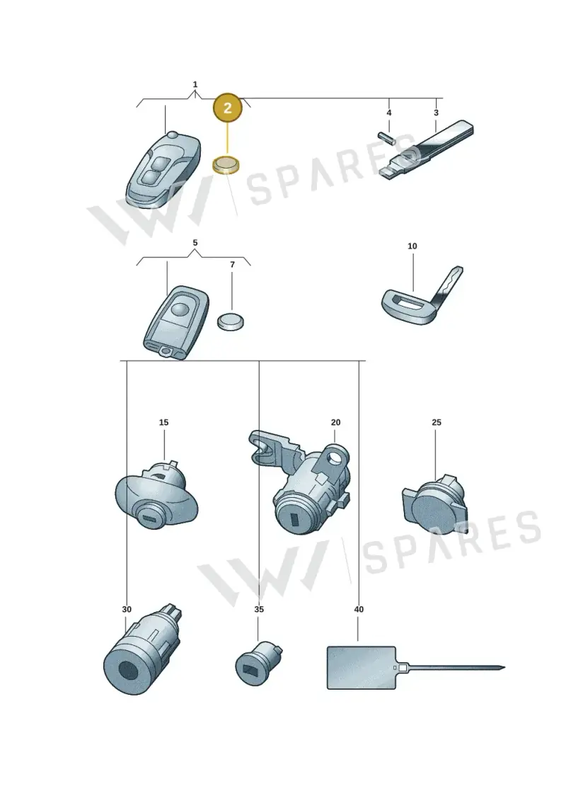 2HJ915101A — Volkswagen Amarok twin cab (2022-) diagram 2hb837100, position 2