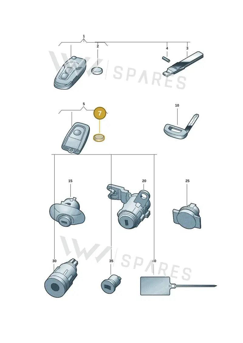 2HJ915101 — Volkswagen Amarok twin cab (2022-) diagram 2hb837100, position 7