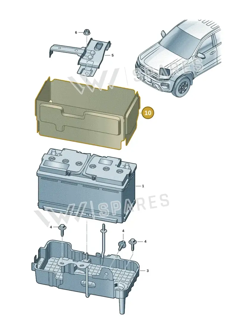 2HJ915321B — Volkswagen Amarok twin cab (2022-) diagram 2hb915000, position 10