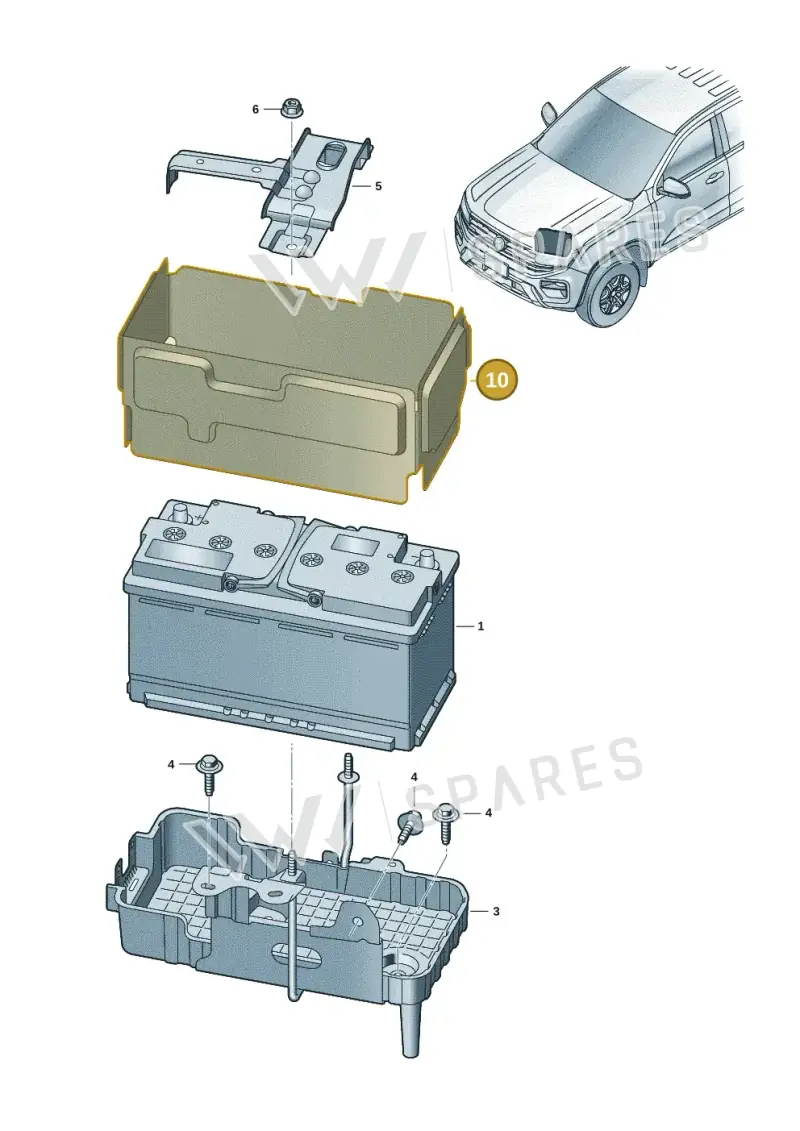 2HJ915321D — Volkswagen Amarok twin cab (2022-) diagram 2hb915000, position 10