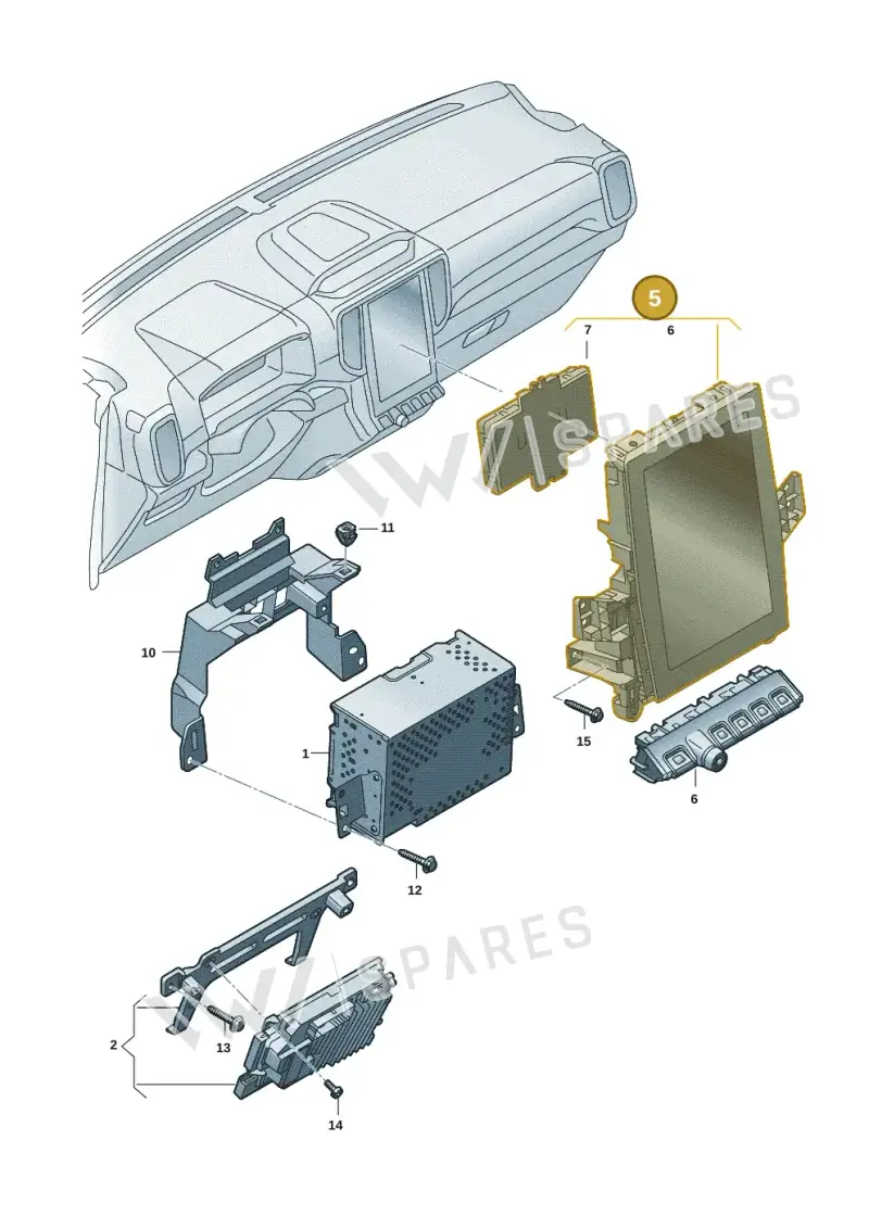 2HJ919605DN — Volkswagen Amarok (2022-2025) diagram 2hb035100, position 5