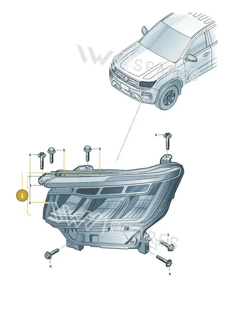 2HJ941005M — Volkswagen Amarok (2022-2025) diagram 2hb941010, position 1