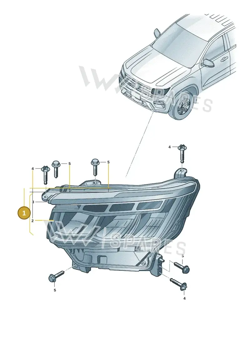 2HJ941035H — Volkswagen Amarok (2022-2025) diagram 2hb941010, position 1