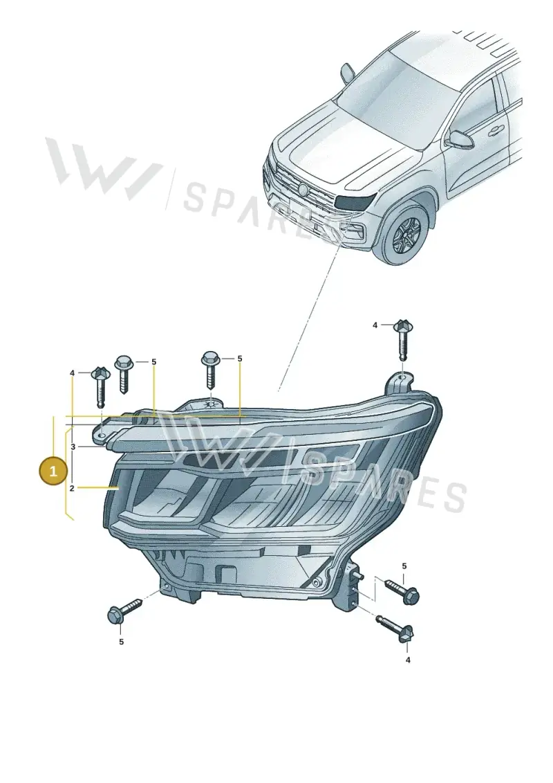 2HJ941035J — Volkswagen Amarok (2022-2025) diagram 2hb941010, position 1