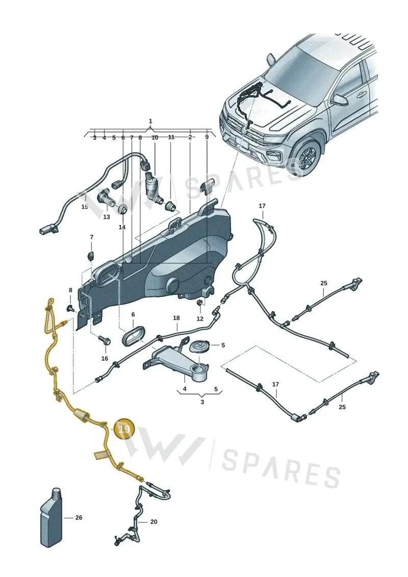 2HJ955320 — Volkswagen Amarok (2022-2025) diagram 2hb955100, position 19