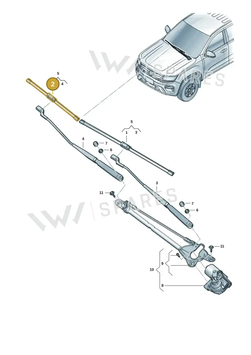 2HJ955426B — Volkswagen Amarok (2022-2025) diagram 2hb955000, position 2