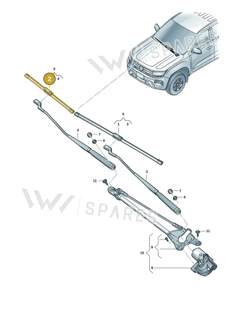 2HJ955426C — Volkswagen Amarok (2022-2025) diagram 2hb955000, position 2