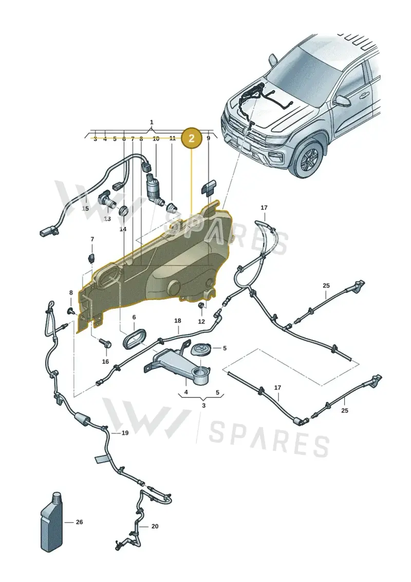 2HJ955453B — Volkswagen Amarok (2022-2025) diagram 2hb955100, position 2