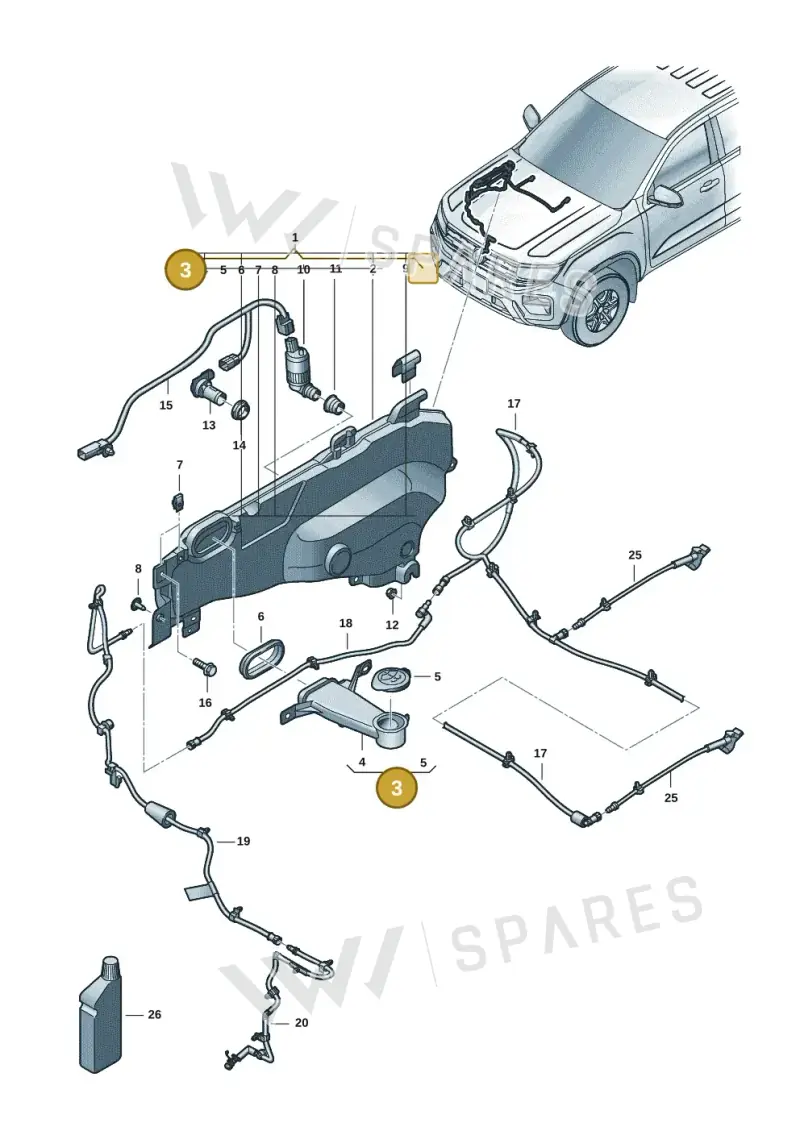 2HJ955462B — Volkswagen Amarok (2022-2025) diagram 2hb955100, position 3