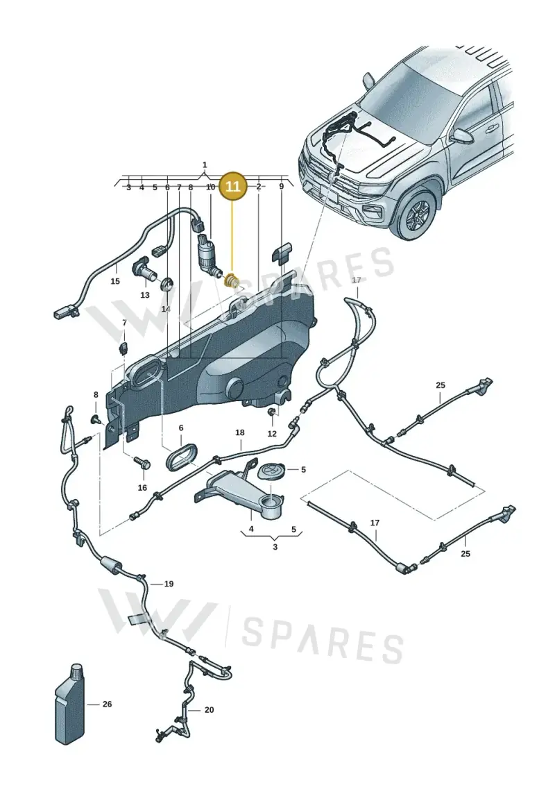 2HJ955479 — Volkswagen Amarok (2022-2025) diagram 2hb955100, position 11