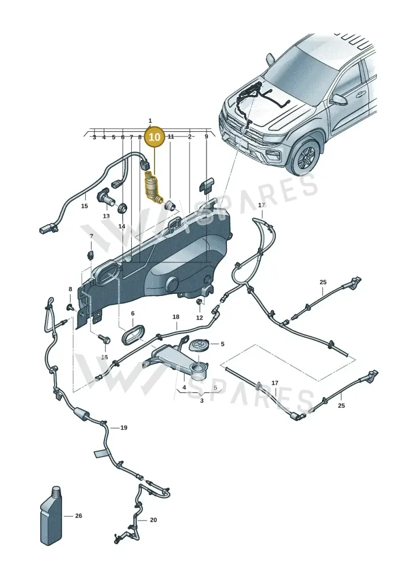 2HJ955647 — Volkswagen Amarok (2022-2025) diagram 2hb955100, position 10