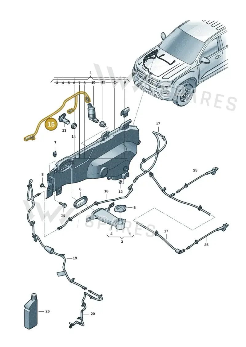 2HJ970015A — Volkswagen Amarok twin cab (2022-) diagram 2hb955100, position 15