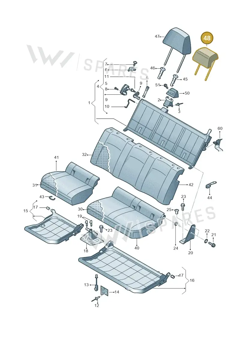 2HP885901MLI8 — Volkswagen Amarok twin cab (2016-2022) diagram 749885850, position 48