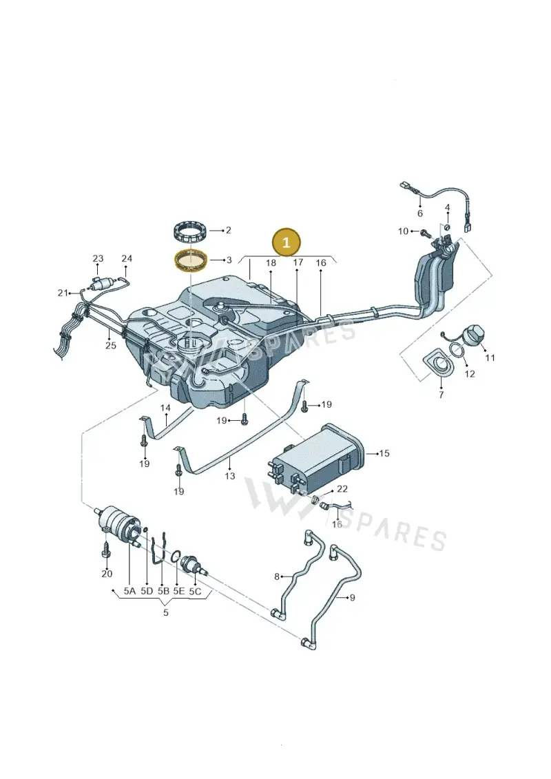 2K0201060J — Volkswagen CADDY (2004-) diagram 443201050, position 1