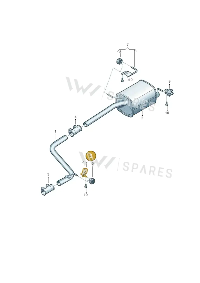 2K0253144B — Volkswagen Caddy kombi (2015-2020) diagram 866253840, position 5