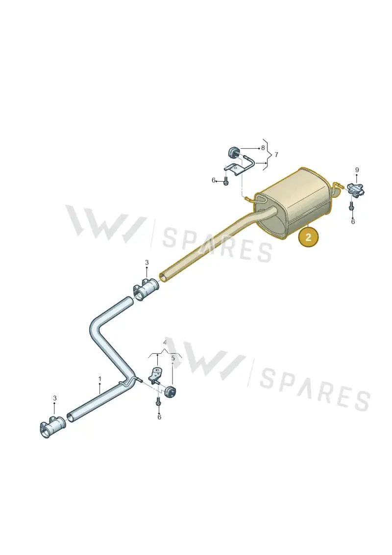 2K0253609K — Volkswagen Caddy Maxi Kombi (2010-2015) diagram 690253900, position 2