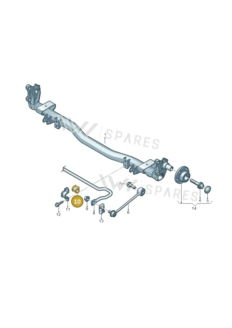 2K0511413D — Volkswagen Caddy kombi (2015-2020) diagram 443501020, position 10