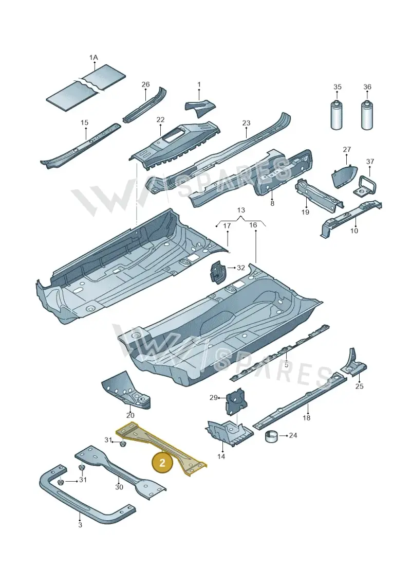 2K0802128 — Volkswagen Caddy Maxi Kombi (2010-2015) diagram 409803100, position 2