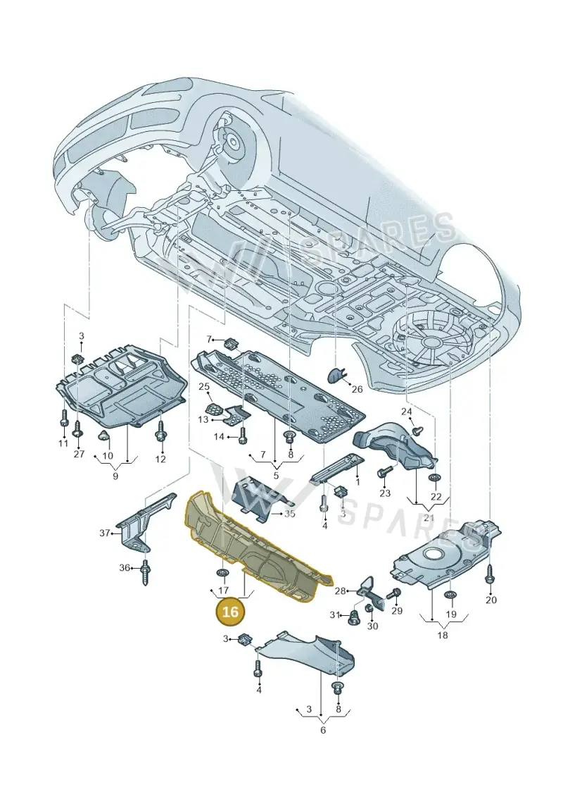 2K0825671D — Volkswagen Caddy Maxi Kombi (2010-2015) diagram 409825100, position 16