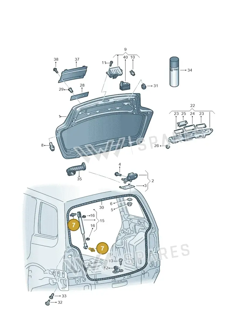 2K0827439B — Volkswagen TOURAN (2005-2006) diagram 409827300, position 7