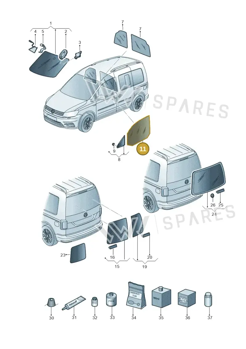 2K0845202C — Volkswagen Caddy (2015-2020) diagram 866845000, position 11