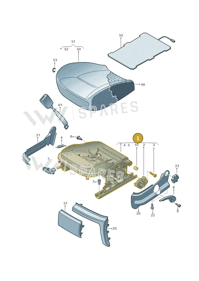2K0881105G — Volkswagen Amarok twin cab (2016-2022) diagram 894881100, position 1
