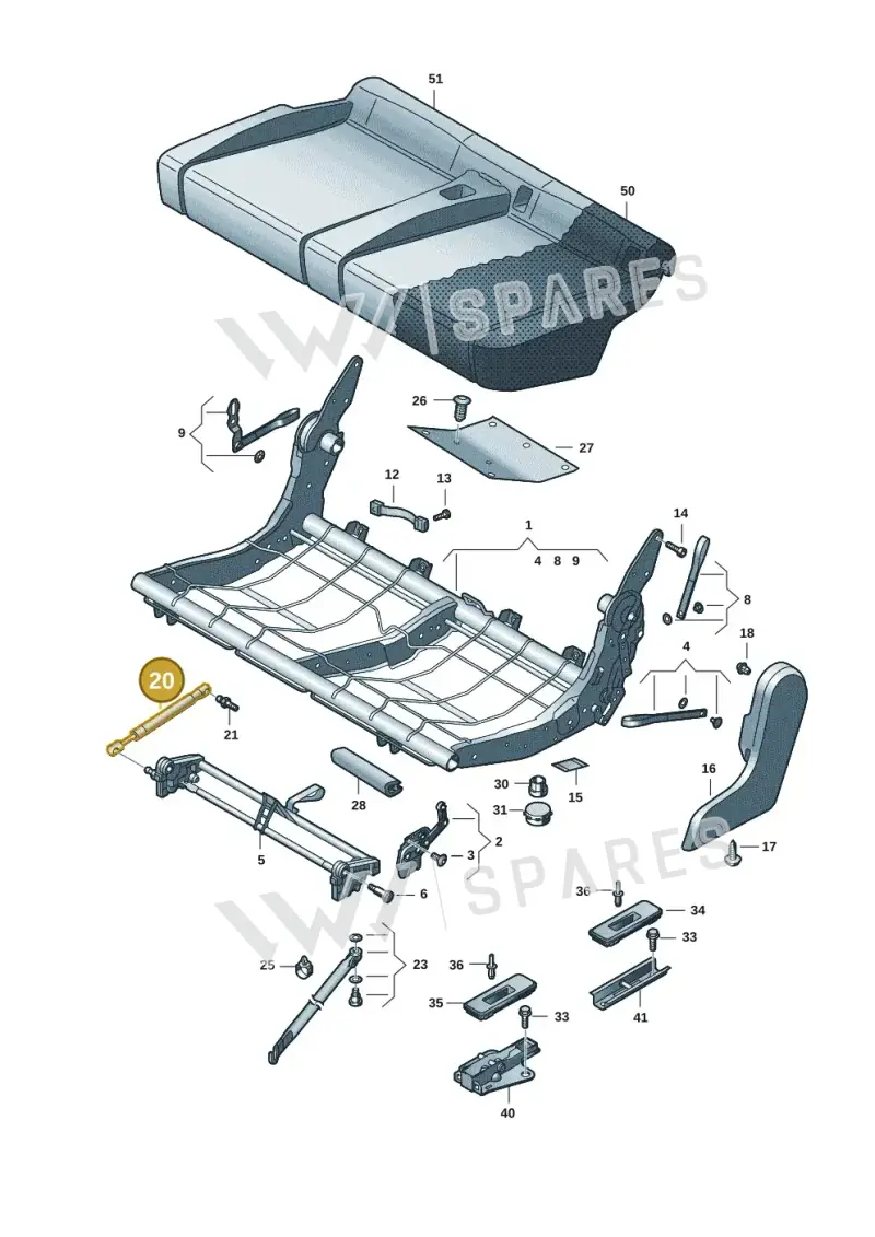 2K0883169E — Volkswagen Caddy Maxi Kombi (2020-2024) diagram 2ka883000, position 20
