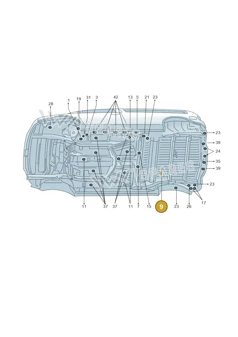 2K0899181 — Volkswagen Caddy (2015-2020) diagram 443803350, position 9