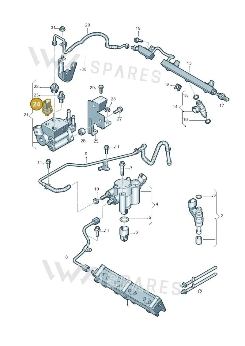 2K0906052A — Volkswagen Touran 2.0 (2010-2015) diagram 694133450, position 24