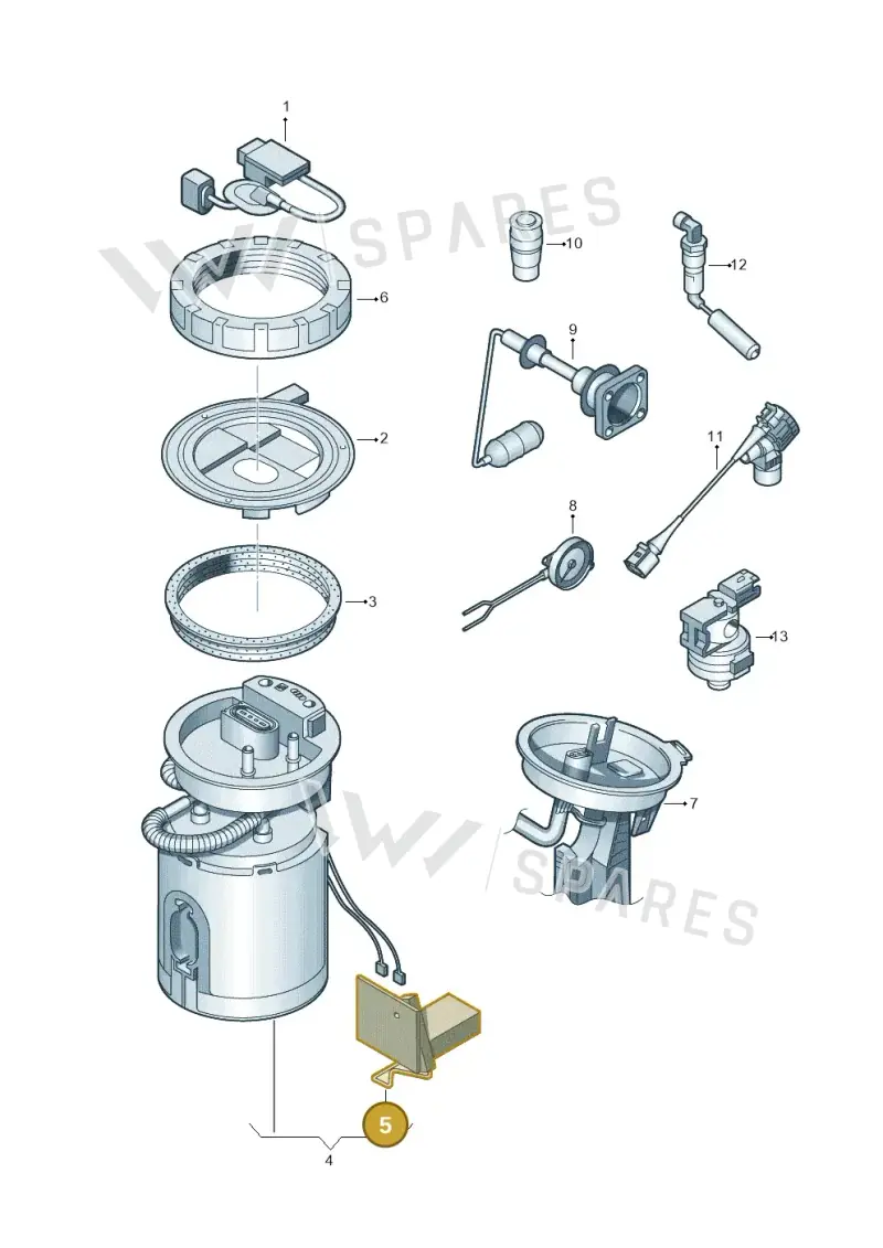2K0919673C — Volkswagen Caddy panel van (2008-2010) diagram 409919300, position 5