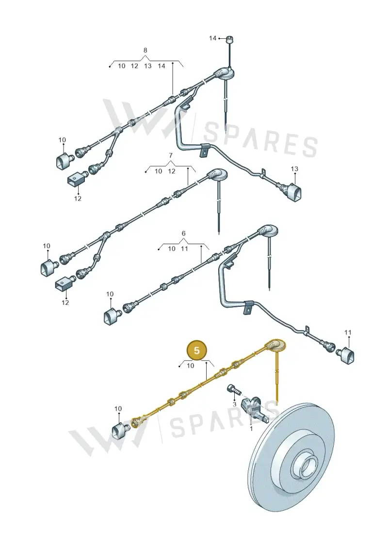 2K0927903F — Volkswagen Caddy kombi (2015-2020) diagram 645927010, position 5