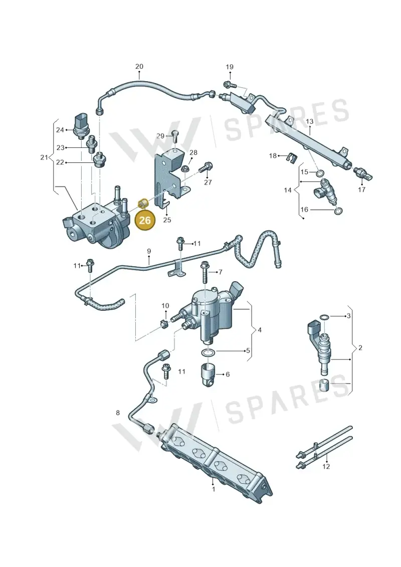 2K0959209A — Volkswagen Passat saloon (2010-2015) diagram 702133450, position 26