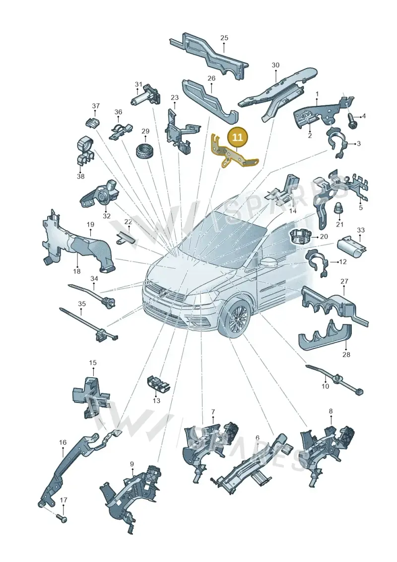 2K0971502E — Volkswagen Caddy kombi (2015-2020) diagram 866971840, position 11