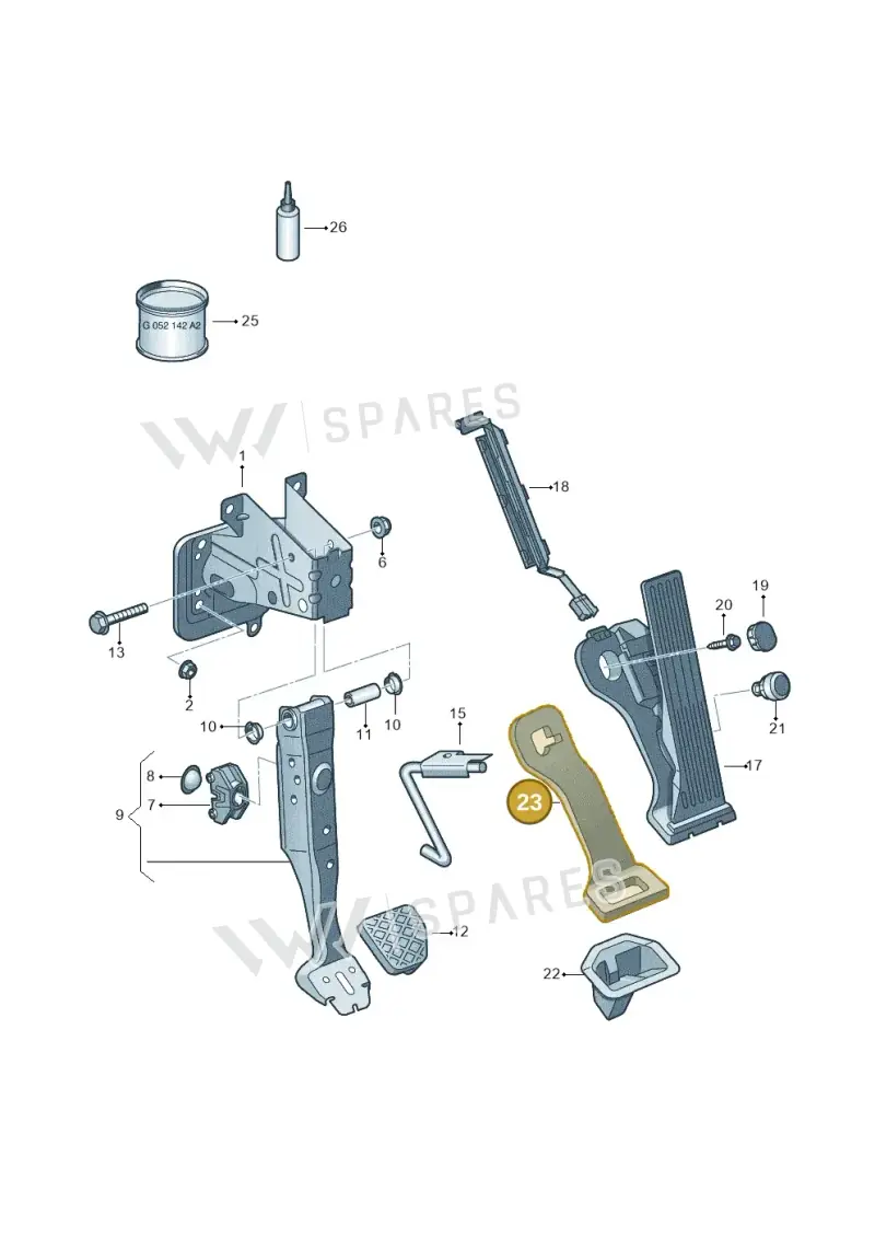 2K1857291 — Volkswagen Caddy Maxi Kombi (2010-2015) diagram 615721600, position 23