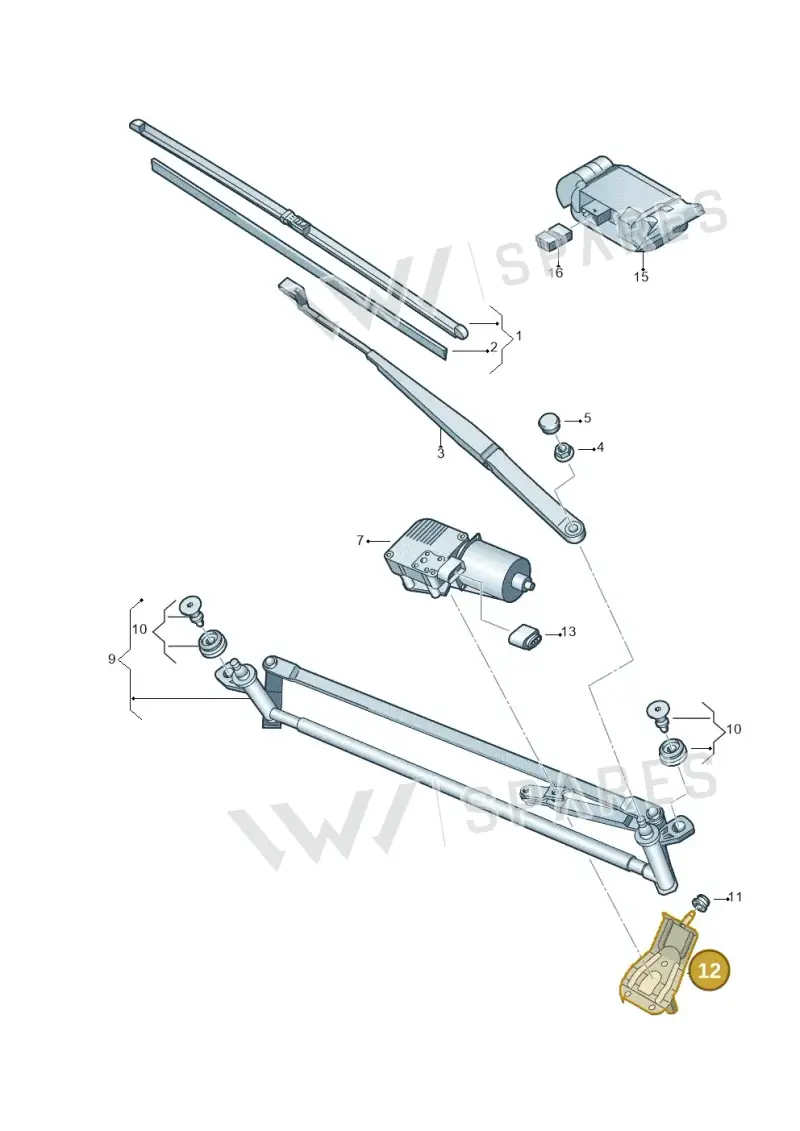 2K1955623 — Volkswagen TOURAN (2006-) diagram 615955020, position 12