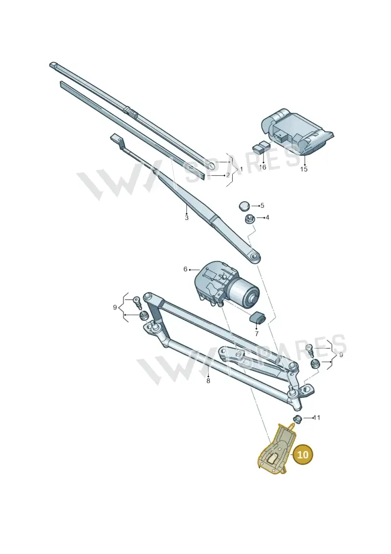 2K1955623 — Volkswagen Touran 1.9 (2008-2010) diagram 712955000, position 10