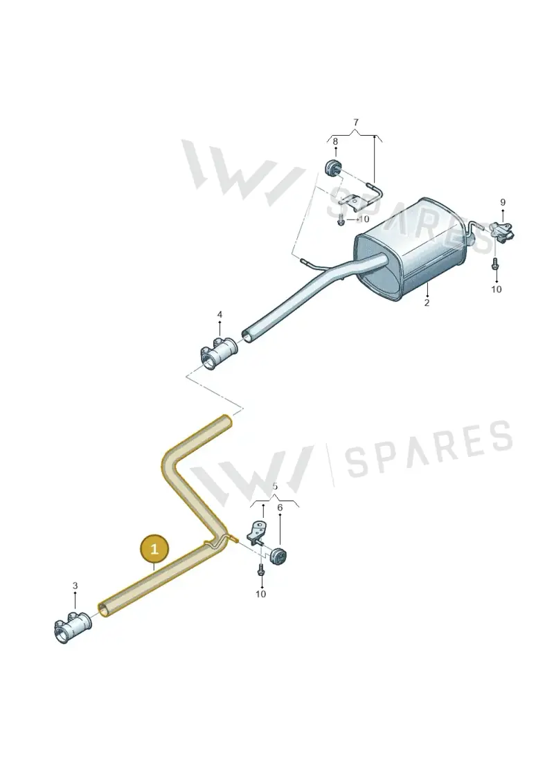 2K3253201 — Volkswagen Caddy kombi (2015-2020) diagram 866253820, position 1