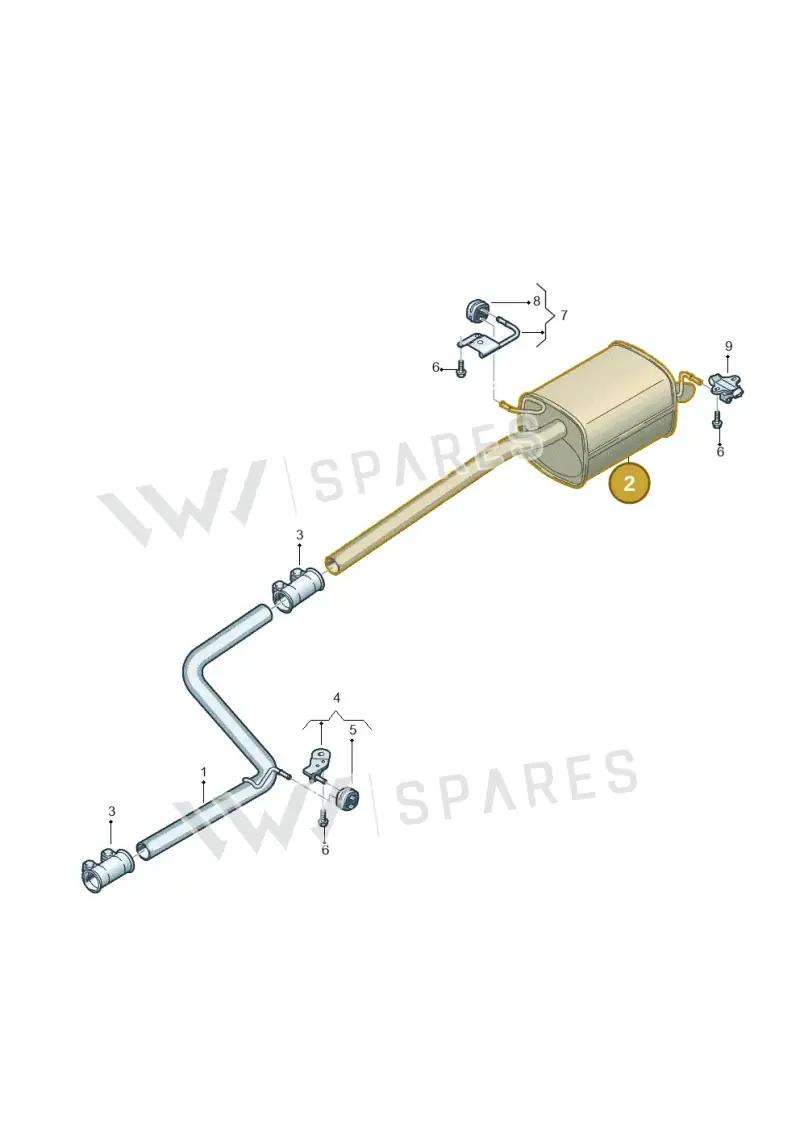 2K3253609A — Volkswagen Caddy Maxi Kombi (2010-2015) diagram 690253900, position 2