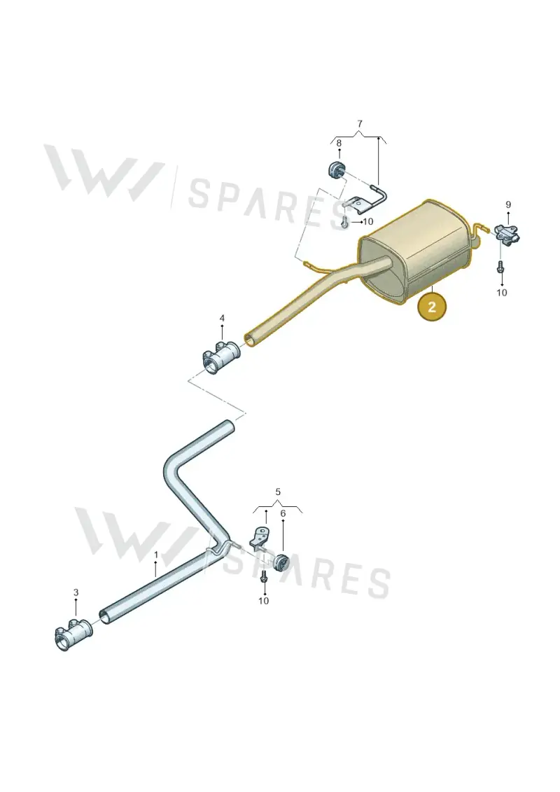 2K3253609A — Volkswagen Caddy kombi (2015-2020) diagram 866253820, position 2