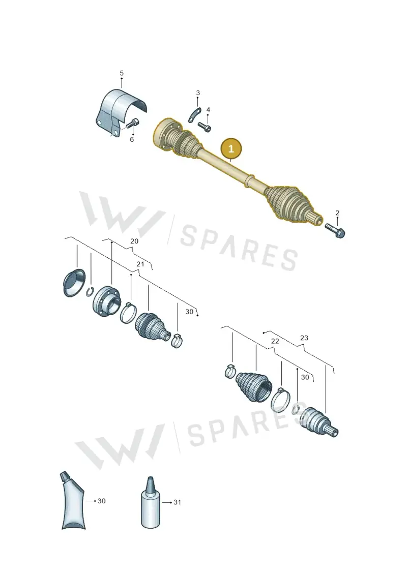 2K3407271B — Volkswagen Scirocco 2.0 (2014-2017) diagram 786407350, position 1