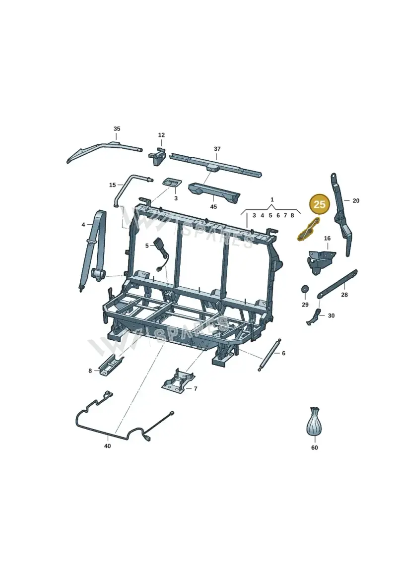 2K4885281 — Volkswagen Caddy Maxi Kombi (2020-2024) diagram 2ka884000, position 25